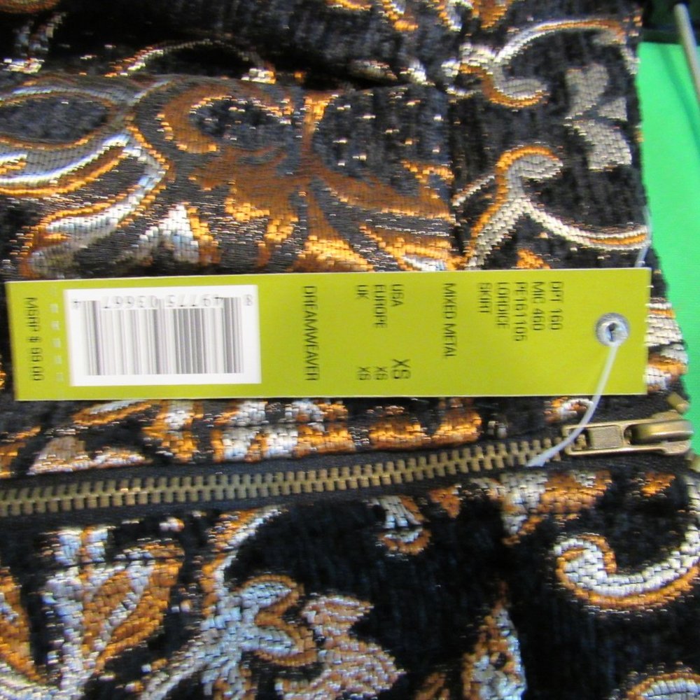 Gianni Bini Multi-Metallic Brocade Skater Skirt - Picture 3 of 7